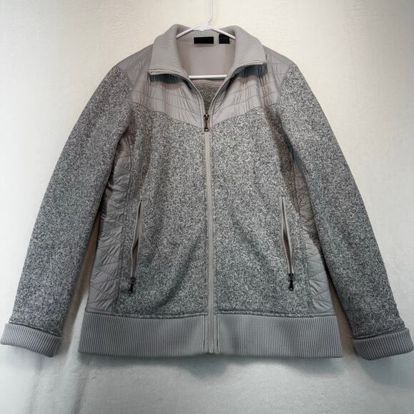 Marmot Women’s Fleece Jacket Size XL Glacier Gray Sweater Knit Full Zip Casual - Picture 1 of 10